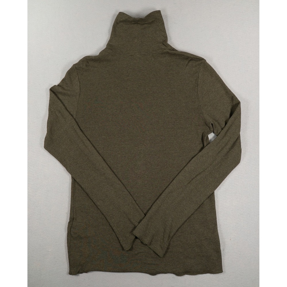 Polo Ralph Lauren Womens Turtleneck Top Olive Green Size XL Cotton Lyocell Pony image 5